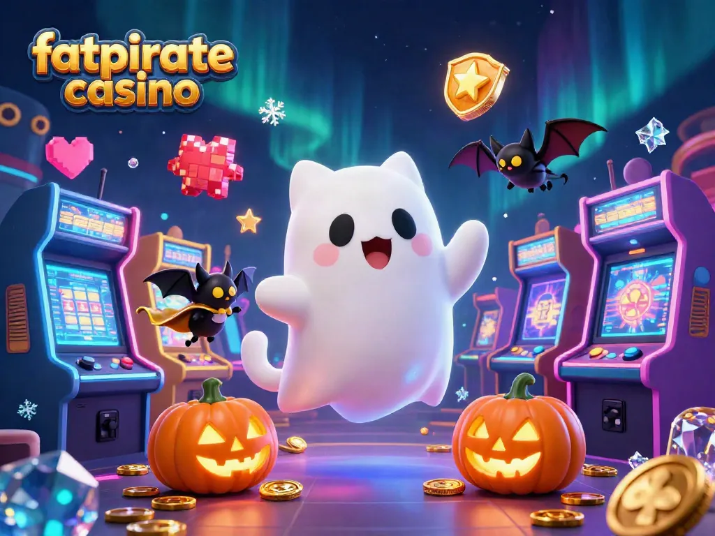 Engage with fatpirate casino ambiance featuring a ghost cat and glowing elements