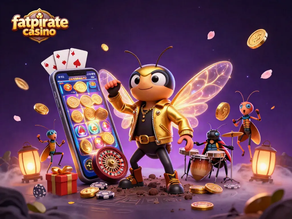 Experience thrilling action at fatpirate casino with 3D animated characters and vibrant gambling elements.