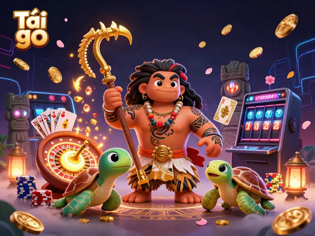 Engage with Tải go 88 as you explore this vibrant 3D casino scene showcasing dynamic gaming action.
