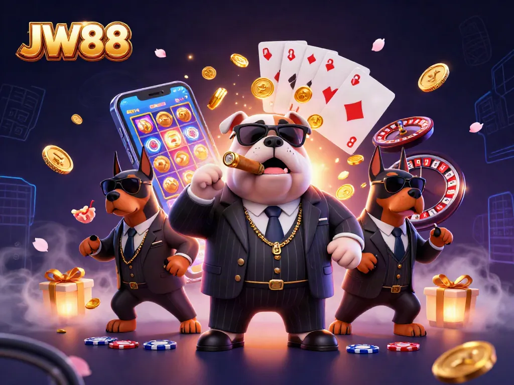 Engage in the thrilling JW88 casino experience with vibrant games and animated characters.